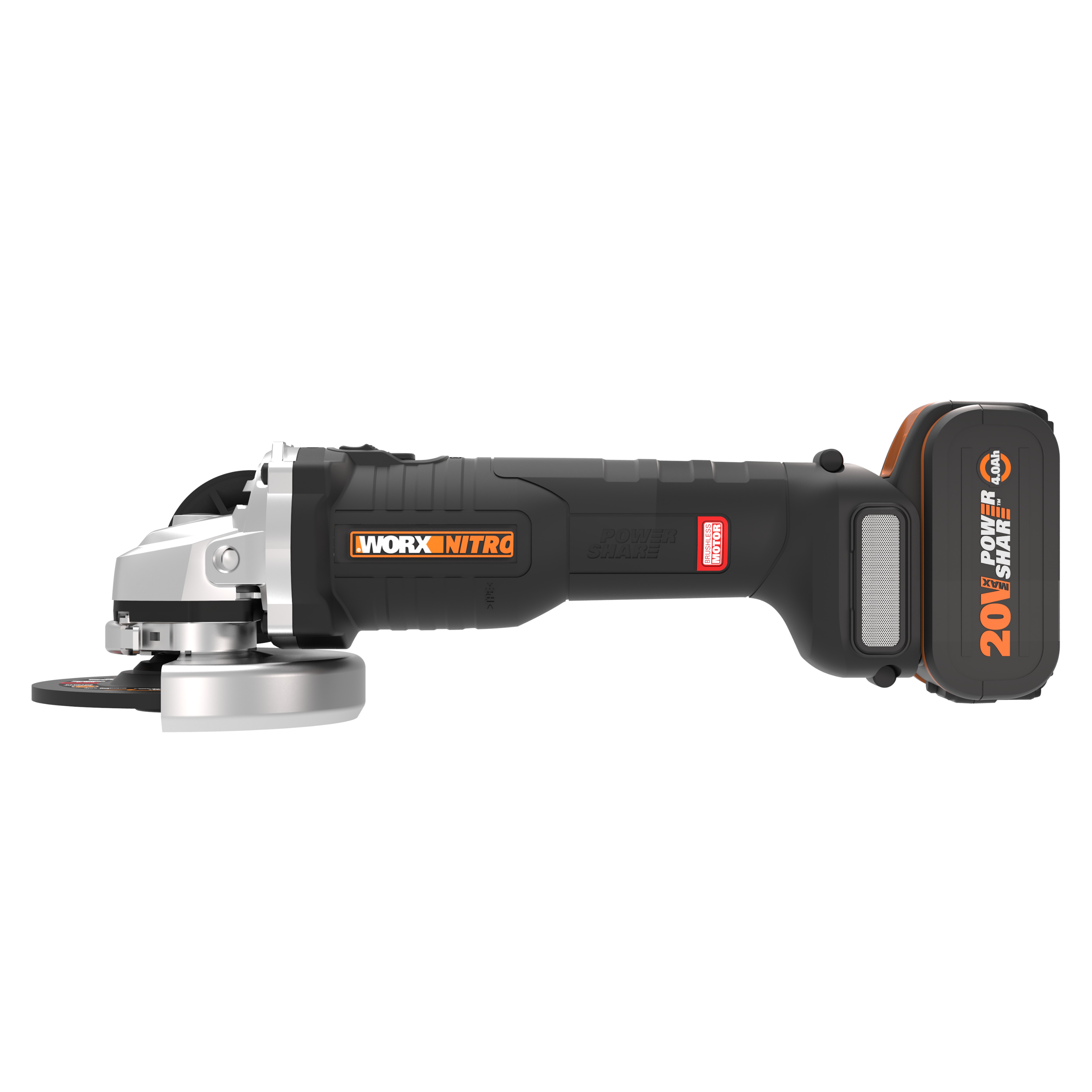 Worx WX813 - Amoladora Brushless 115mm 20V 2Ah 2 bat
